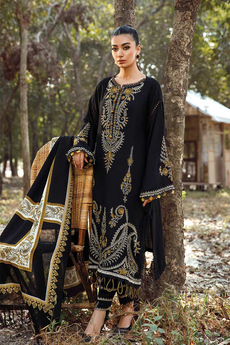 MARIA B- 3PC DHANAK EMBROIDERED MI-W174B MARIA B- 3PC DHANAK EMBROIDERED MI-W174B
