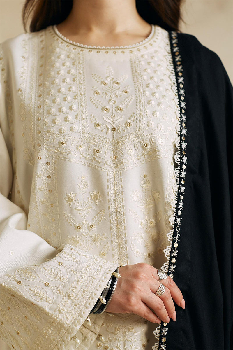 ZARA SHAH JAHAN - 3PC DHANAK EMBROIDERED MI-W80W ZARA SHAH JAHAN - 3PC DHANAK EMBROIDERED MI-W80W