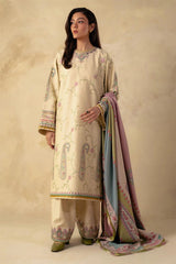 ZARA SHAH JAHAN - 3PC DHANAK EMBROIDERED MI-W81S