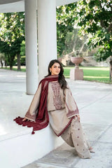 JAZMIN - 3PC DHANAK EMBROIDERED MI-W168