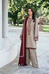 JAZMIN - 3PC DHANAK EMBROIDERED MI-W168