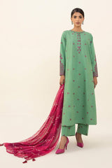 SAPPHIRE- 3PC LAWN EMBROIDERED MI-122