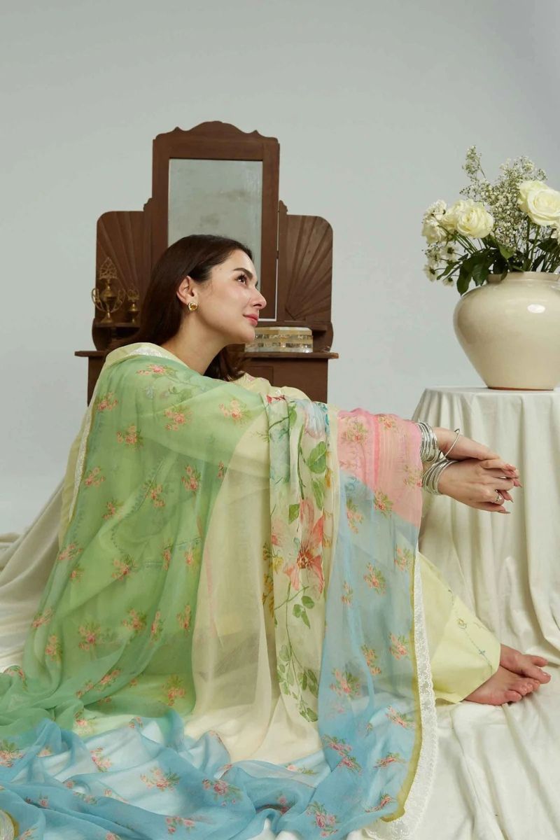 ZARA SHAH JHAN- 3PC LAWN EMBROIDERED MI-117