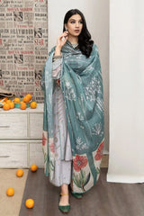 URGE- 3PC LAWN EMBROIDERED MI-108