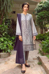 JAZMIN- 3PC LAWN EMBROIDERED MI-34