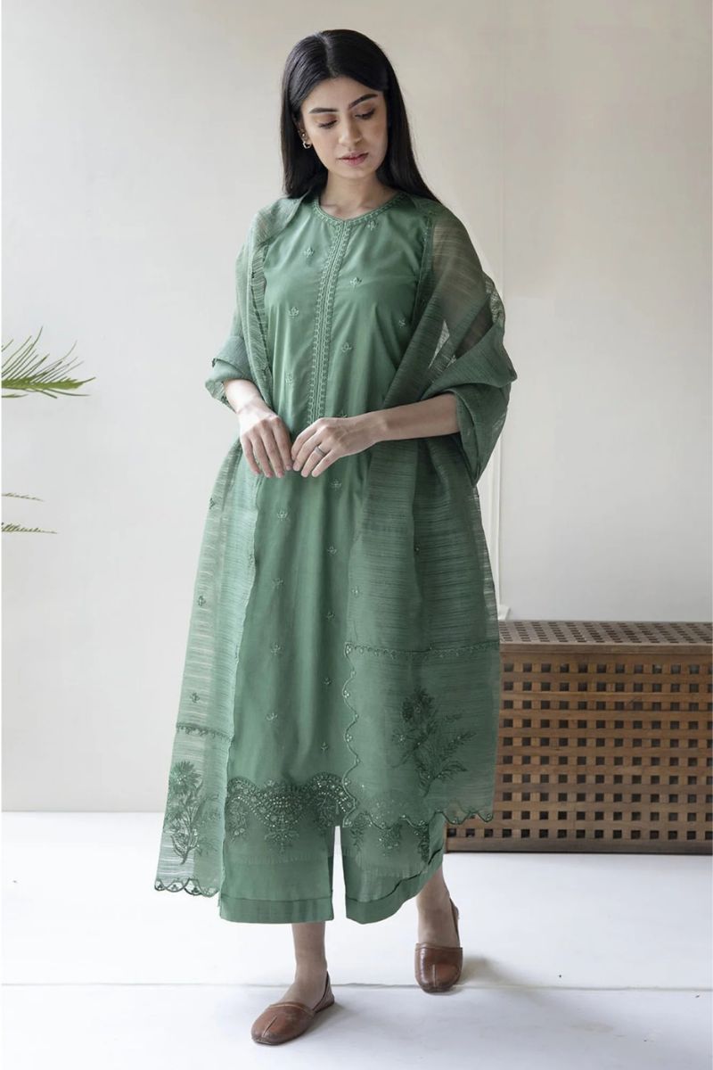 DYOT- 3PC LAWN EMBROIDERED MI-23