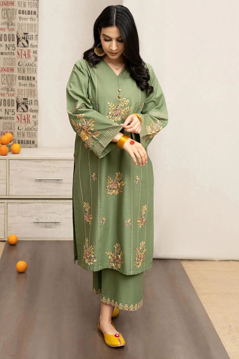 URGE- 3PC LAWN EMBROIDERED MI-114