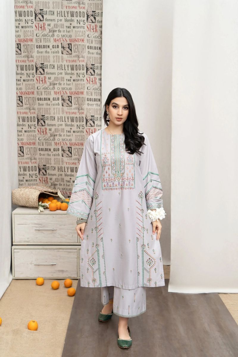 URGE- 3PC LAWN EMBROIDERED MI-108