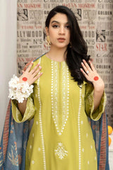 URGE- 3PC LAWN EMBROIDERED MI-110