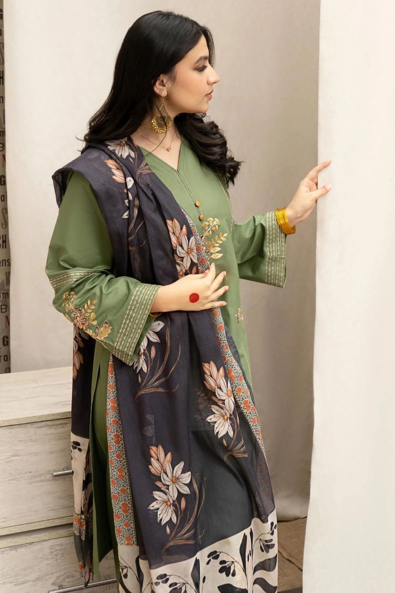 URGE- 3PC LAWN EMBROIDERED MI-114