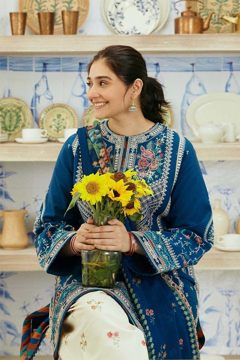 ZARA SHAH JAHAN - 3PC LAWN EMBROIDERED MI-131