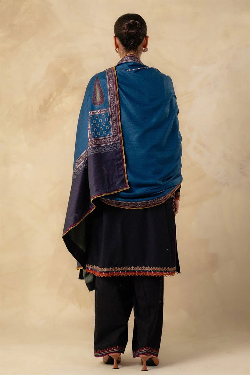 ZARA SHAH JAHAN - 3PC DHANAK EMBROIDERED MI-W143
