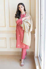 AISLING - 3PC DHANAK EMBROIDERED MI-W71