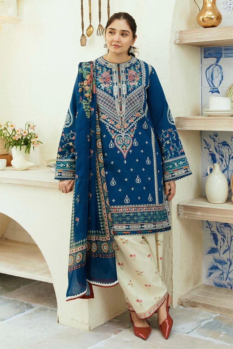 ZARA SHAH JAHAN - 3PC DHANAK EMBROIDERED MI-W131