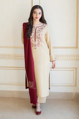 AISLING - 3PC DHANAK EMBROIDERED MI-W72
