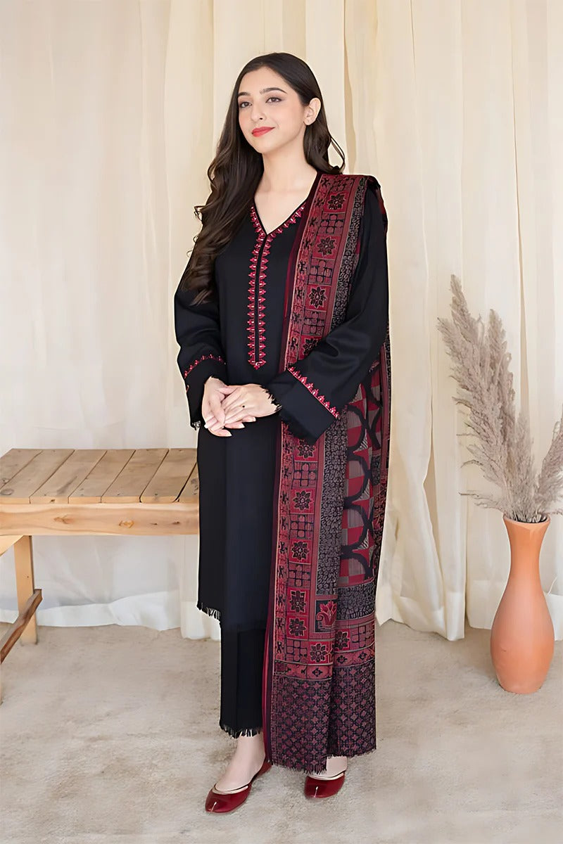 AISLING - 3PC DHANAK EMBROIDERED MI-W145