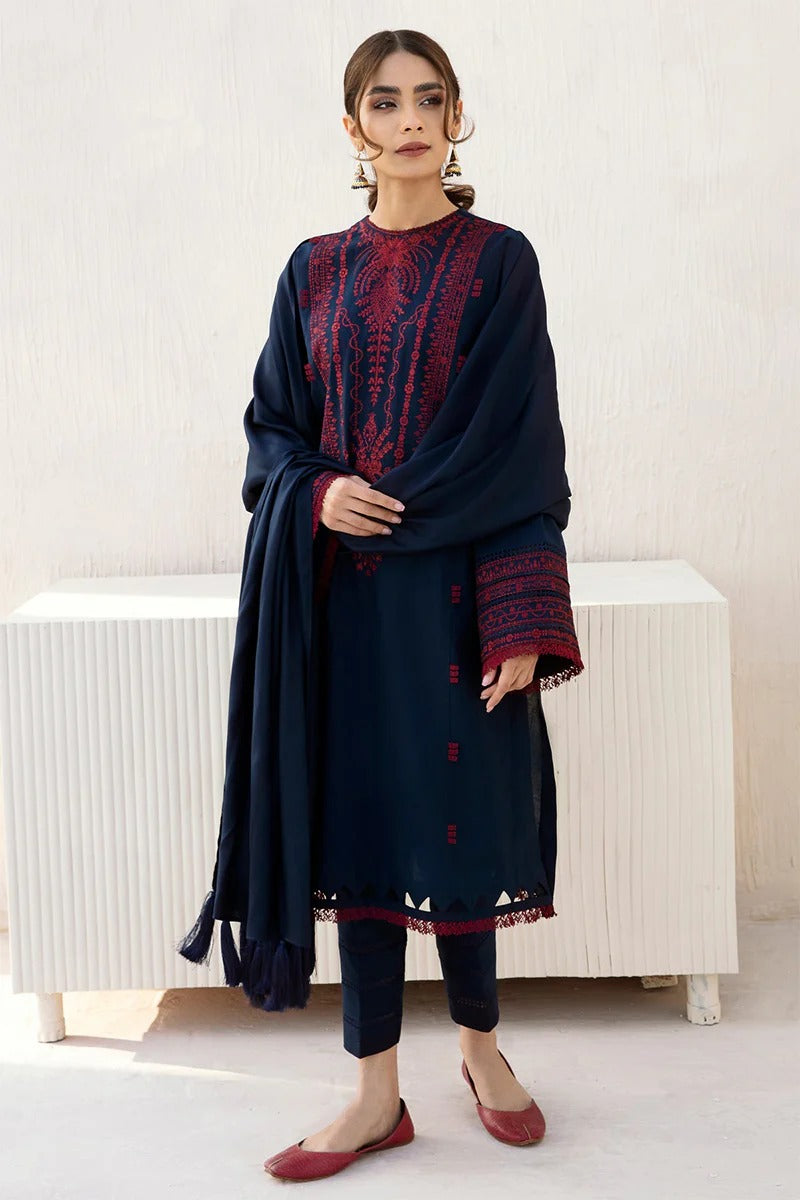 JAZMIN- 3PC DHANAK EMBROIDERED MI-W30