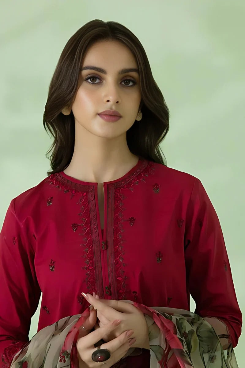 SAPPHIRE - 3PC DHANAK EMBROIDERED MI-W50