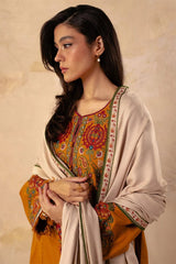 ZARA SHAHJAHAN - 3PC DHANAK EMBROIDERED MI-W78M