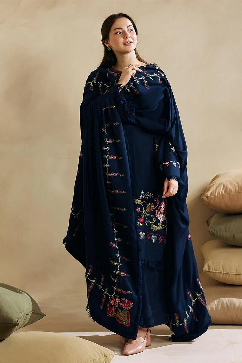 ZARA SHAHJAHAN - 3PC DHANAK EMBROIDERED MI-W79