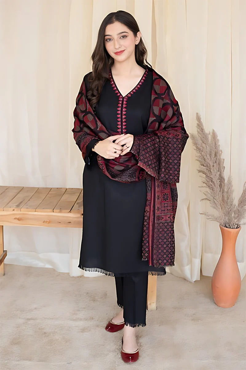 AISLING - 3PC DHANAK EMBROIDERED MI-W145