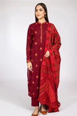 KAYSERIA - 3PC DHANAK EMBROIDERED MI-W68