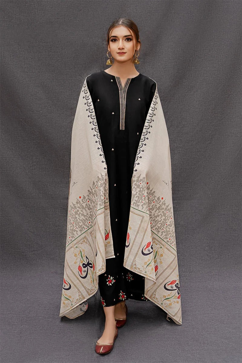 URGE - 3PC DHANAK EMBROIDERED MI-W142