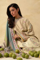 ZARA SHAH JAHAN - 3PC DHANAK EMBROIDERED MI-W81