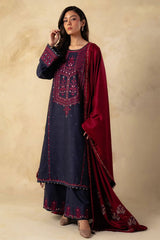 ZARA SHAH JAHAN - 3PC DHANAK EMBROIDERED MI-W80B