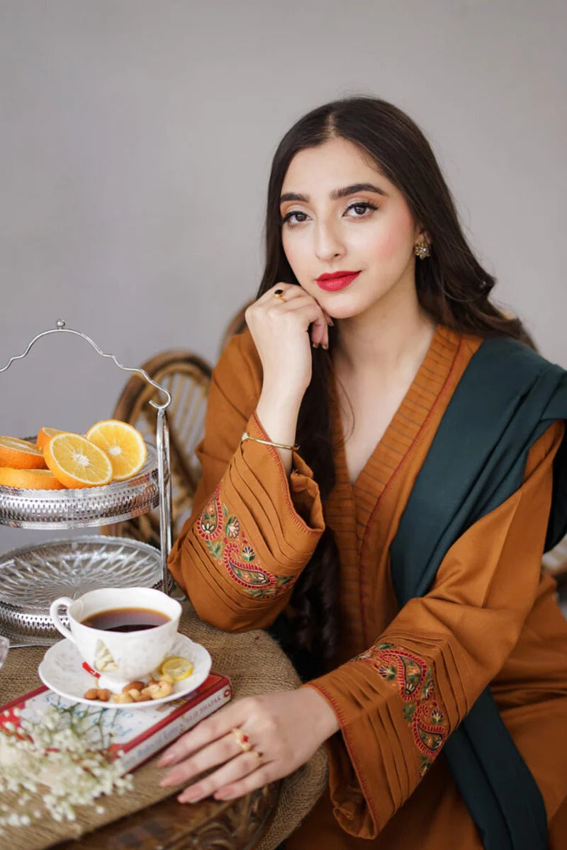 AISLING - 3PC DHANAK EMBROIDERED MI-W09