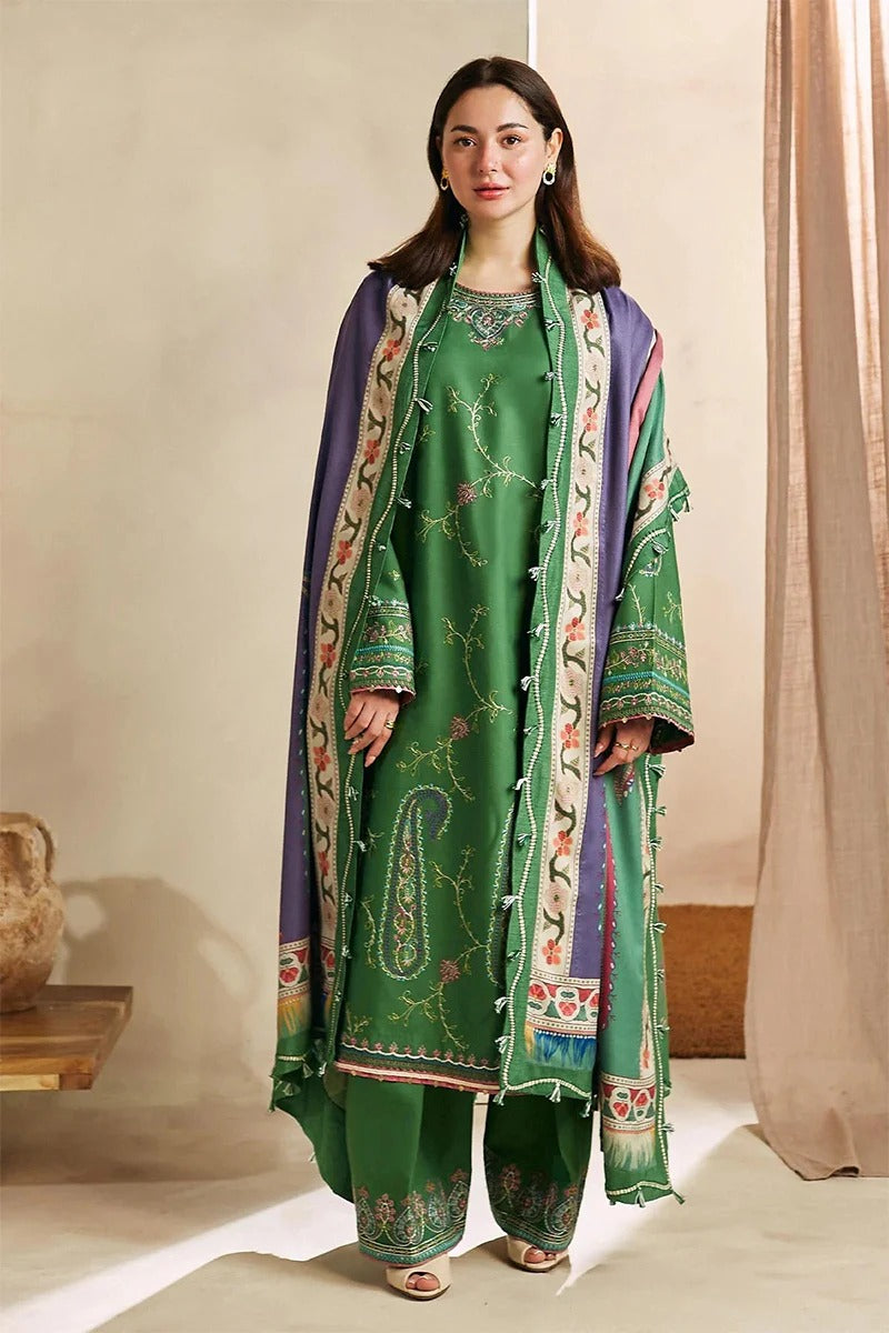ZARA SHAH JAHAN - 3PC DHANAK EMBROIDERED MI-W81G