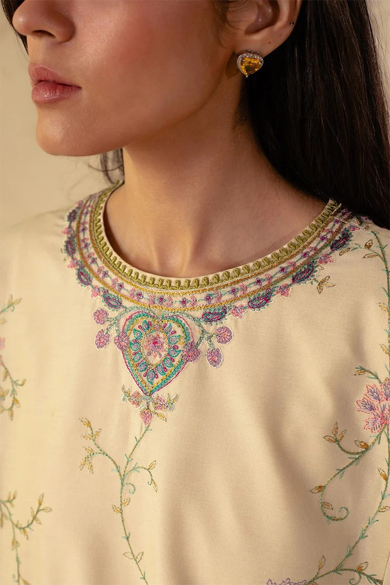 ZARA SHAH JAHAN - 3PC DHANAK EMBROIDERED MI-W81