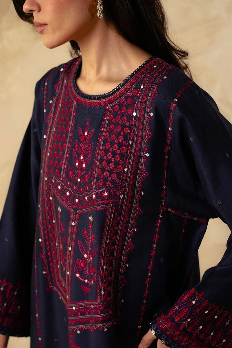 ZARA SHAH JAHAN - 3PC DHANAK EMBROIDERED MI-W80B