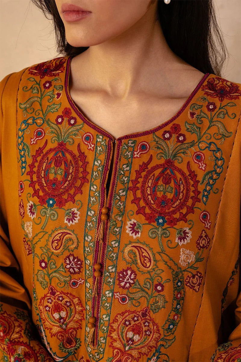 ZARA SHAHJAHAN - 3PC DHANAK EMBROIDERED MI-W78M
