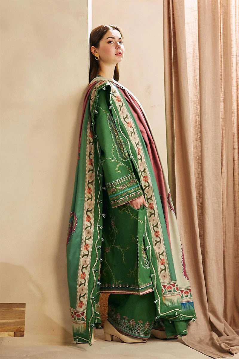 ZARA SHAH JAHAN - 3PC DHANAK EMBROIDERED MI-W81G
