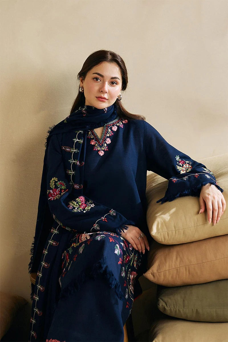 ZARA SHAHJAHAN - 3PC DHANAK EMBROIDERED MI-W79