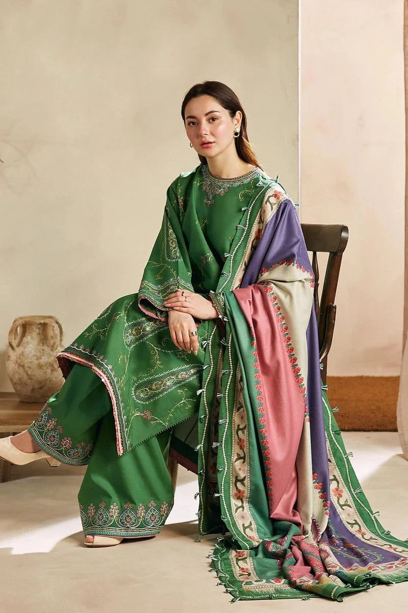 ZARA SHAH JAHAN - 3PC DHANAK EMBROIDERED MI-W81G