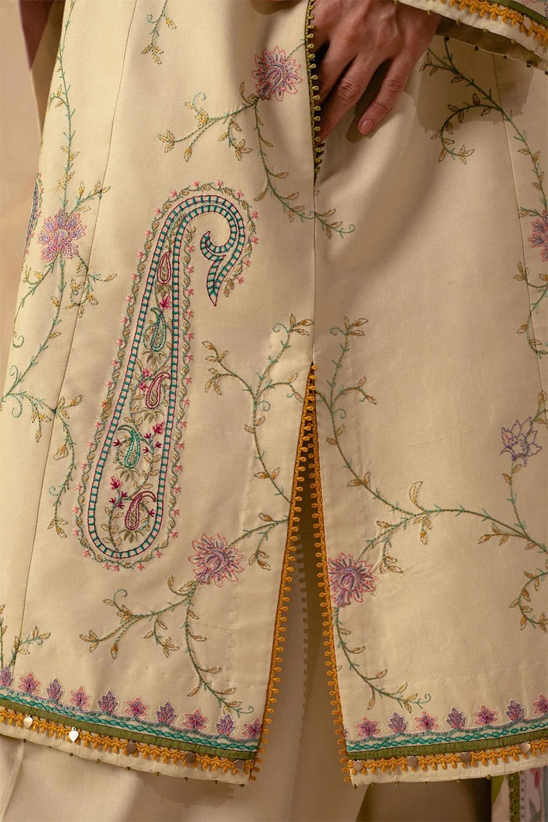 ZARA SHAH JAHAN - 3PC DHANAK EMBROIDERED MI-W81