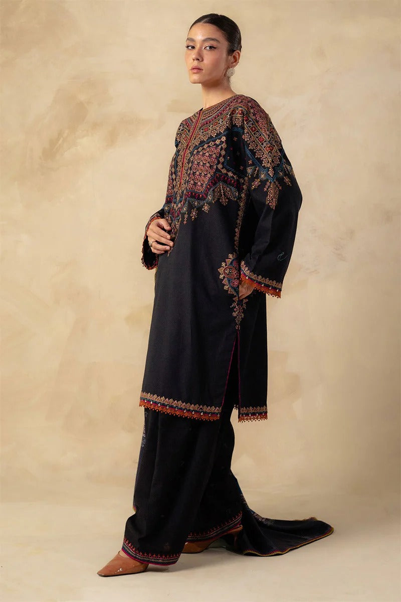 ZARA SHAH JAHAN - 3PC DHANAK EMBROIDERED MI-W143