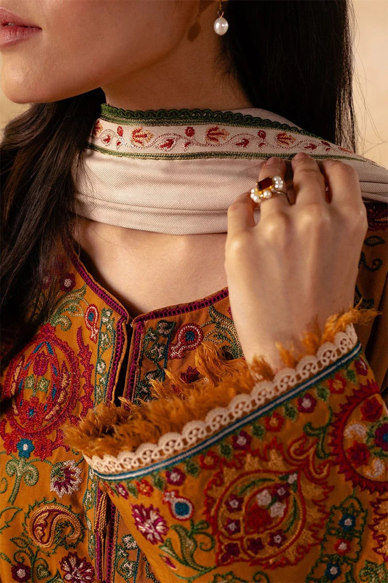 ZARA SHAHJAHAN - 3PC DHANAK EMBROIDERED MI-W78M