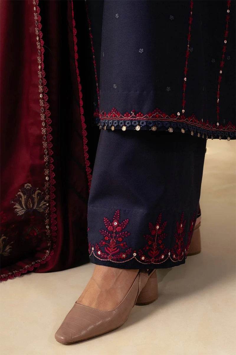 ZARA SHAH JAHAN - 3PC DHANAK EMBROIDERED MI-W80B